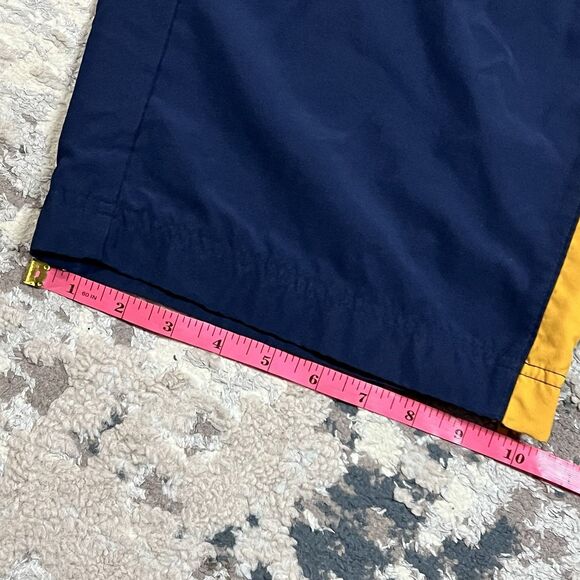 Vintage Y2K Nike Warm Up Track Lined Pants Mens 2XL Baggy Navy Gold Basketball - Picture 13 of 13